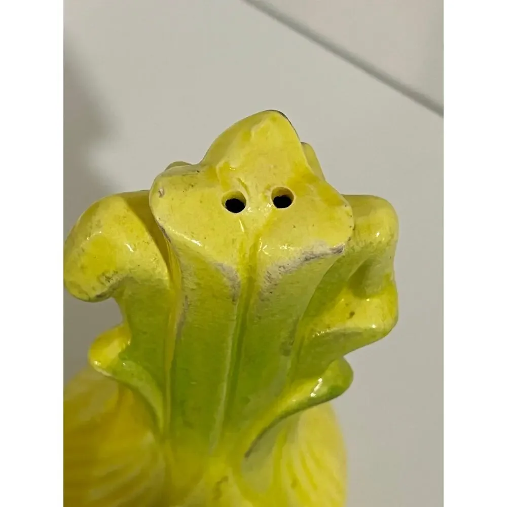 Vintage Japan Ceramic Corn‎ Salt Pepper Shakers Set Yellow Green Veggie Kitsch
